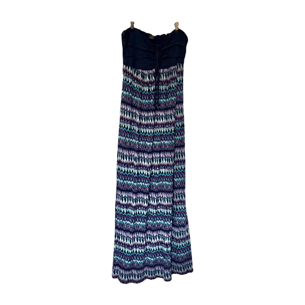 Faded Glory Printed Strapless Maxi Dresd